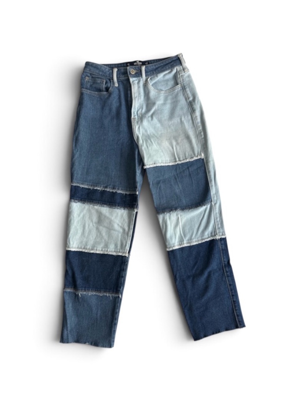 HOLLISTER Ultra High Rise Vintage Jeans Women’s 5R 27 x 27 Patchwork Colorblock